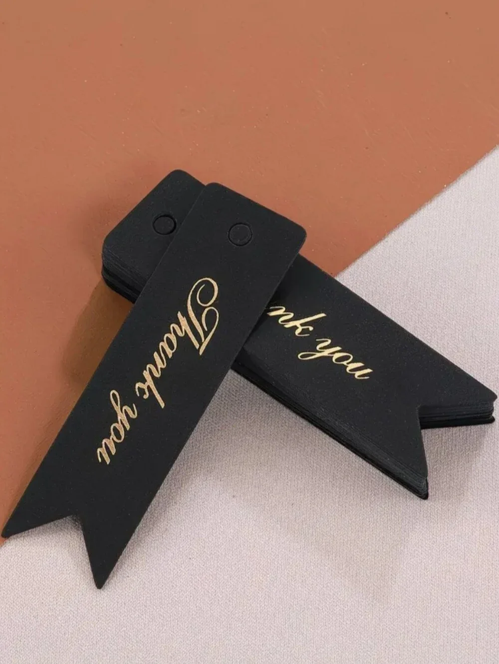 50 Thank You Cards - Black Or White Choose 1